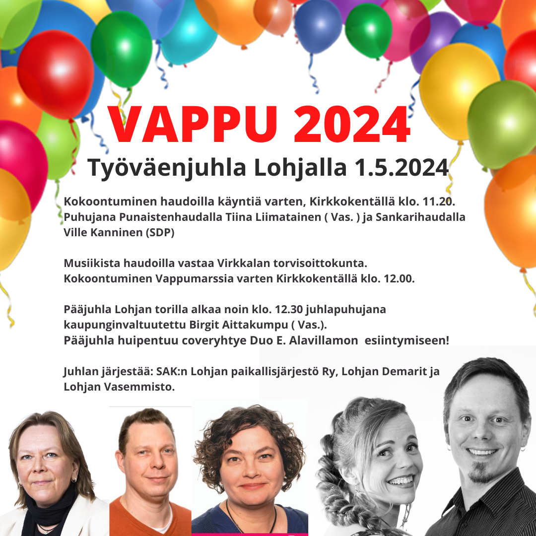 Työväen Vappu 2024 Lohjalla